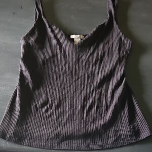H&M Black Ribbed Camisole Top